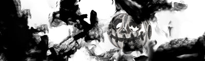Halloween-Armspange mit einem Mexican Sugar Skull, Kürbis-Porzellan-Bead und einer silbernen Spinne