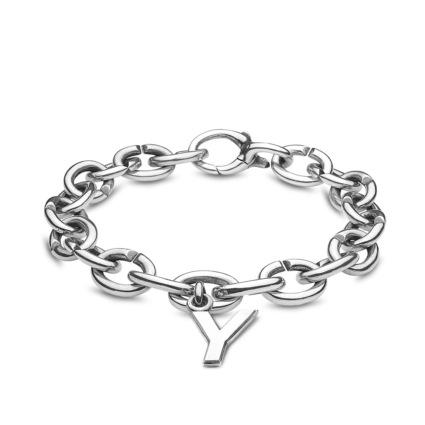 Y, Silver Link Charm