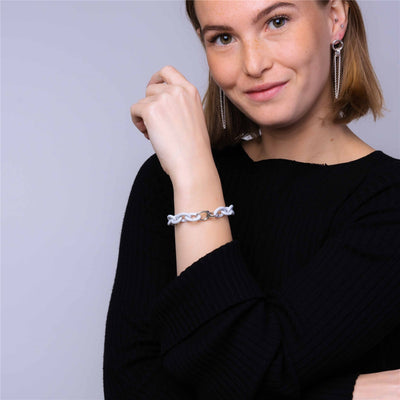 Hellgrau Silber Armband