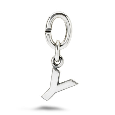 Y, Silver Link Charm