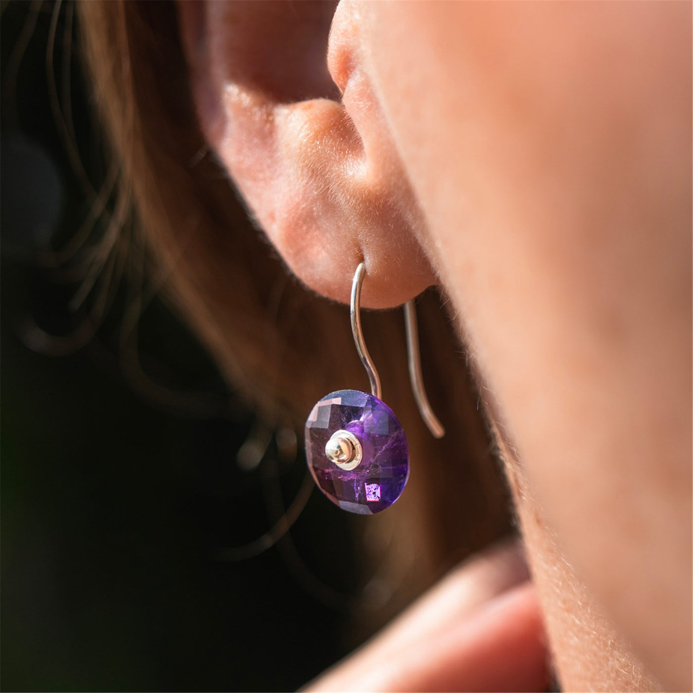 Amethyst Ohrhaken Einhänger