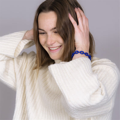 Cobalt Blue Silver Bracelet