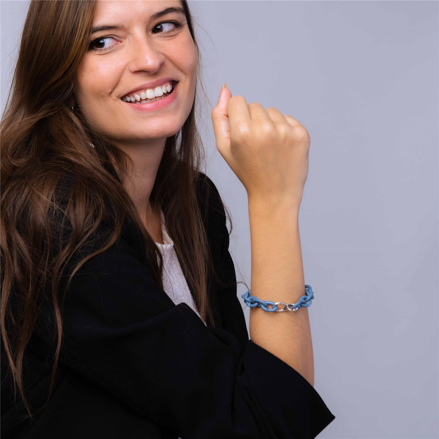 Meeresblau Silber Armband