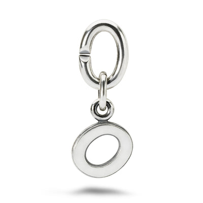 O, Silver Link Charm