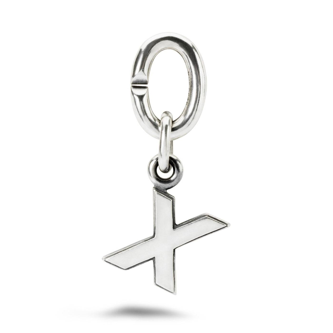 X, Silver Link Charm