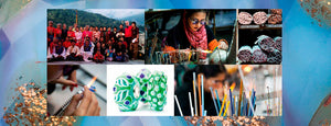 Collage aus Uniques und der Gemeinschaft in Tibet