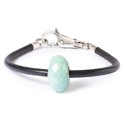 Amazonit Leder Armband