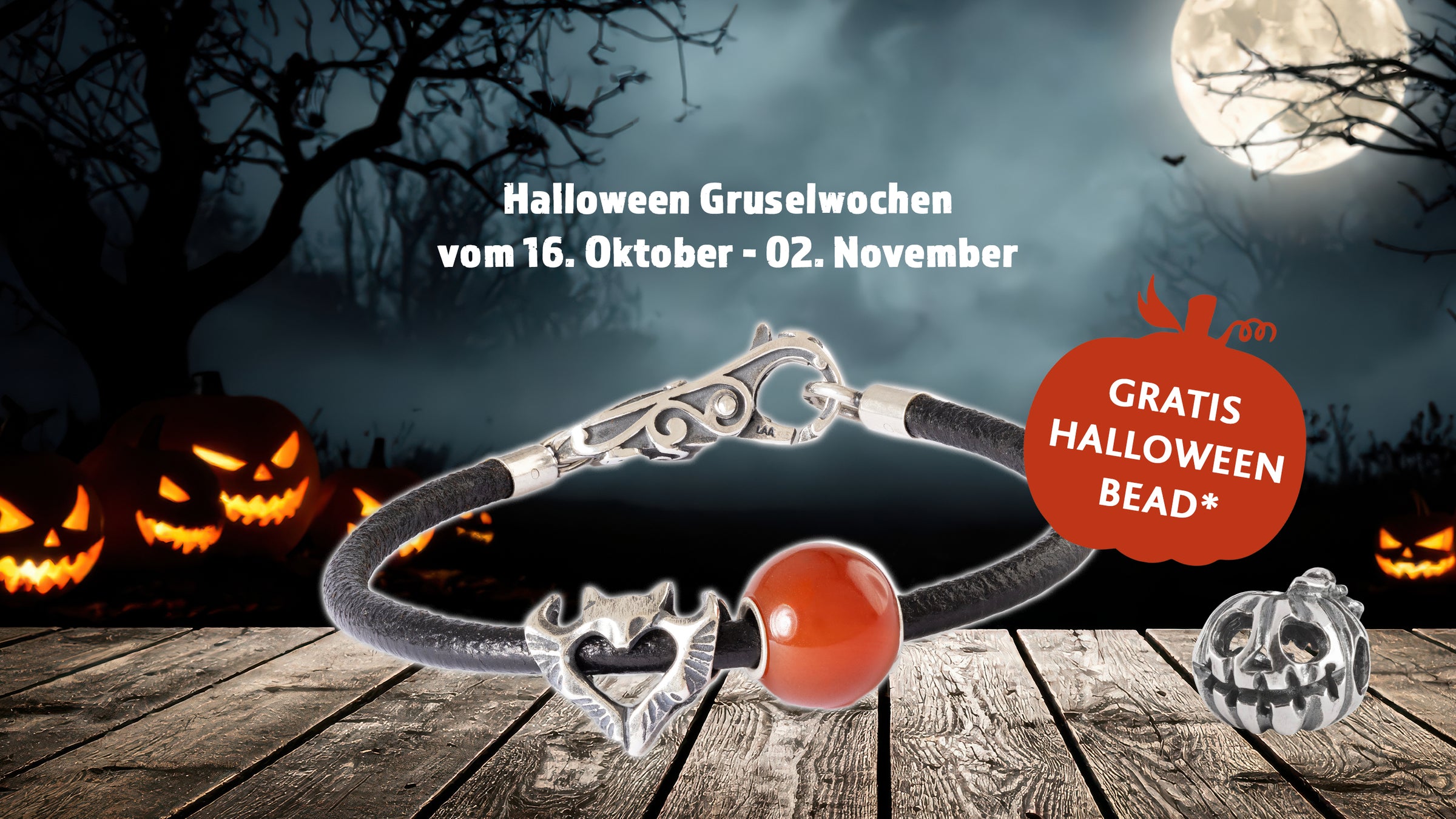 Halloween Gruselwochen vom 16.Oktober - 02. November Gratis Bead