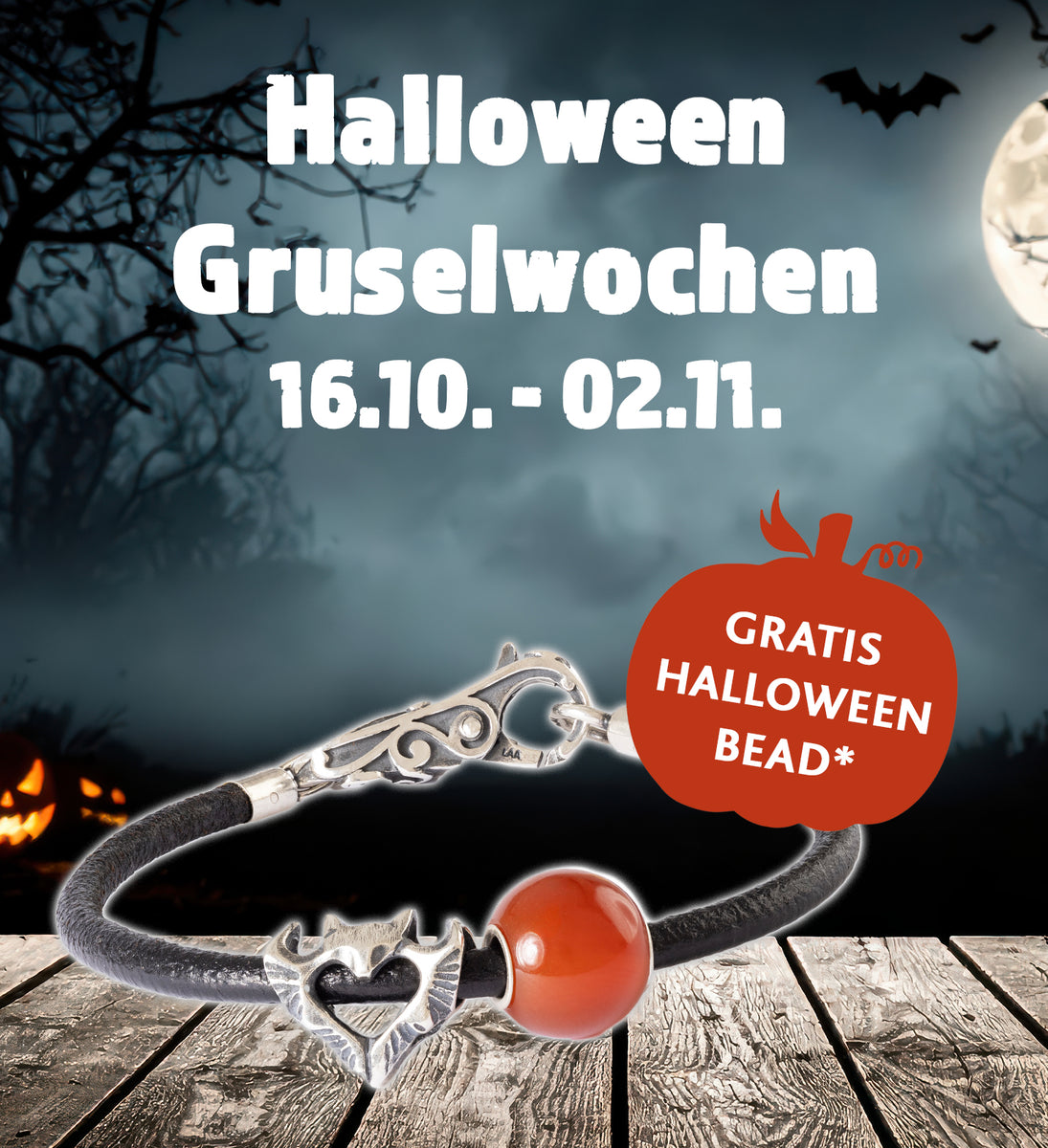 Halloween Gruselwochen vom 16.Oktober - 02. November Gratis Bead