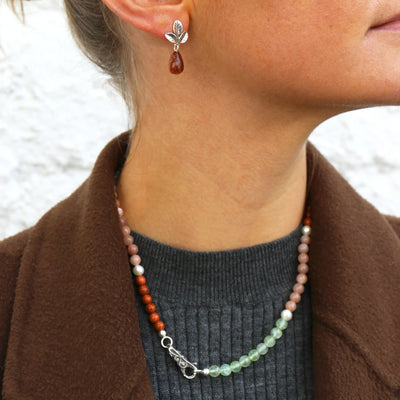 Wiesenschätze Halskette und Ohrring Geschenk Set