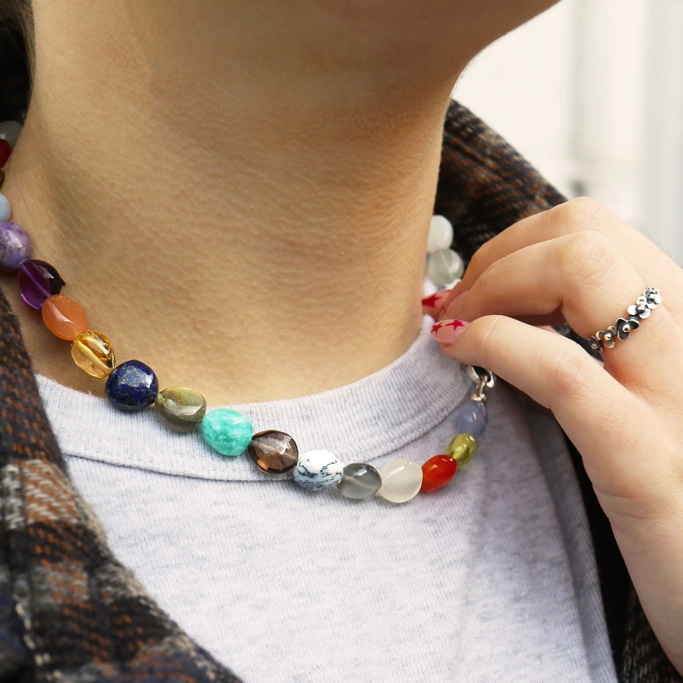 Natur Harmonie Ring und Halskette Geschenk Set