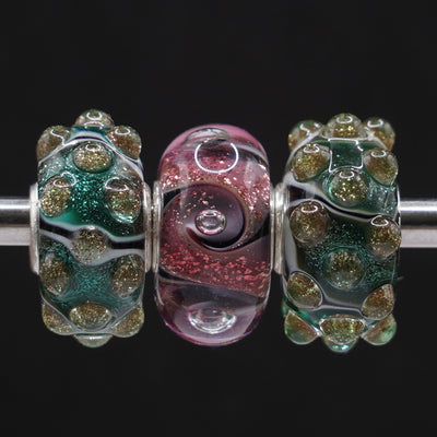 Rosa Glitzer Wirbel Unique Set + Unique Buch