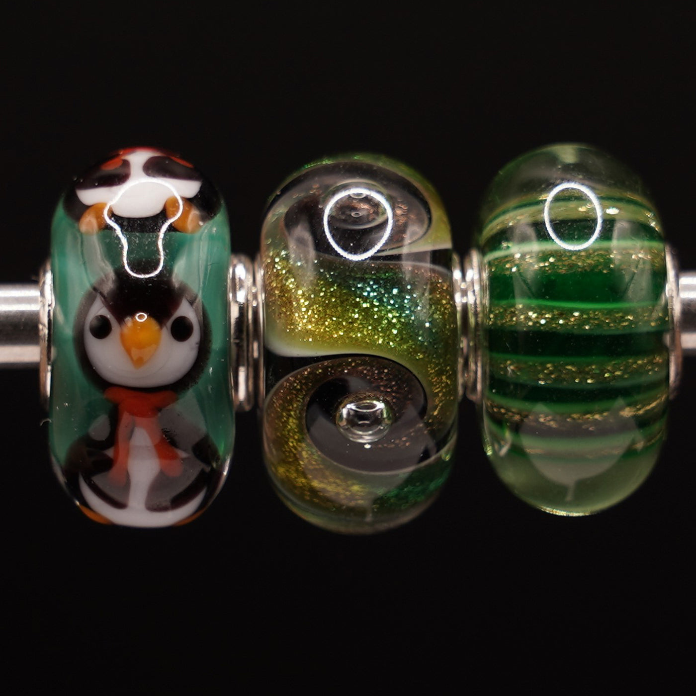 Grüner Glitzerwirbel Unique Set