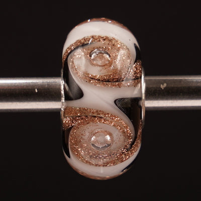 Weiß Schwarzer Glitzer Wirbel Winter Unique