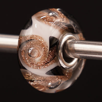 Weiß Schwarzer Glitzer Wirbel Winter Unique