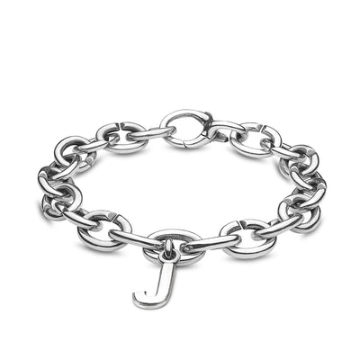 J, Single Silber Link