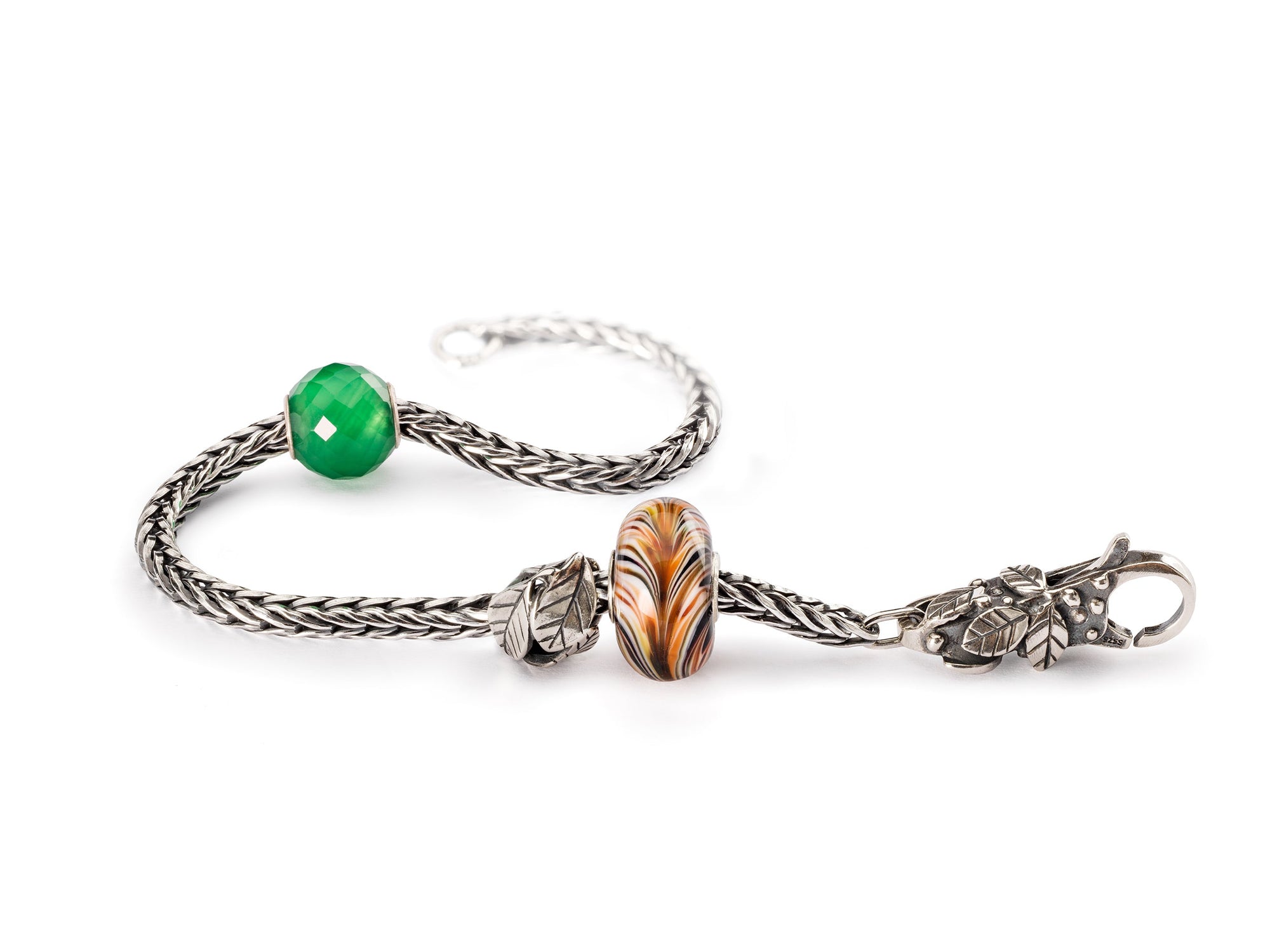 Wild und Frei limitiertes Designerarmband mit grünem, facettiertem Onyx