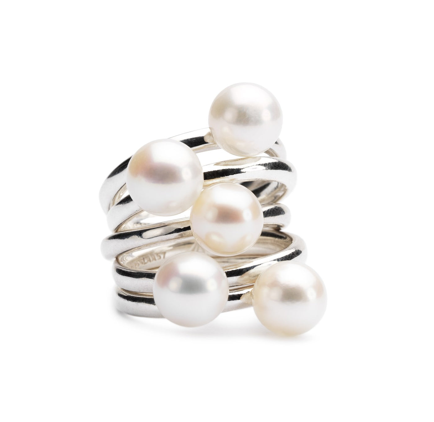 Weißer Perlen Ring