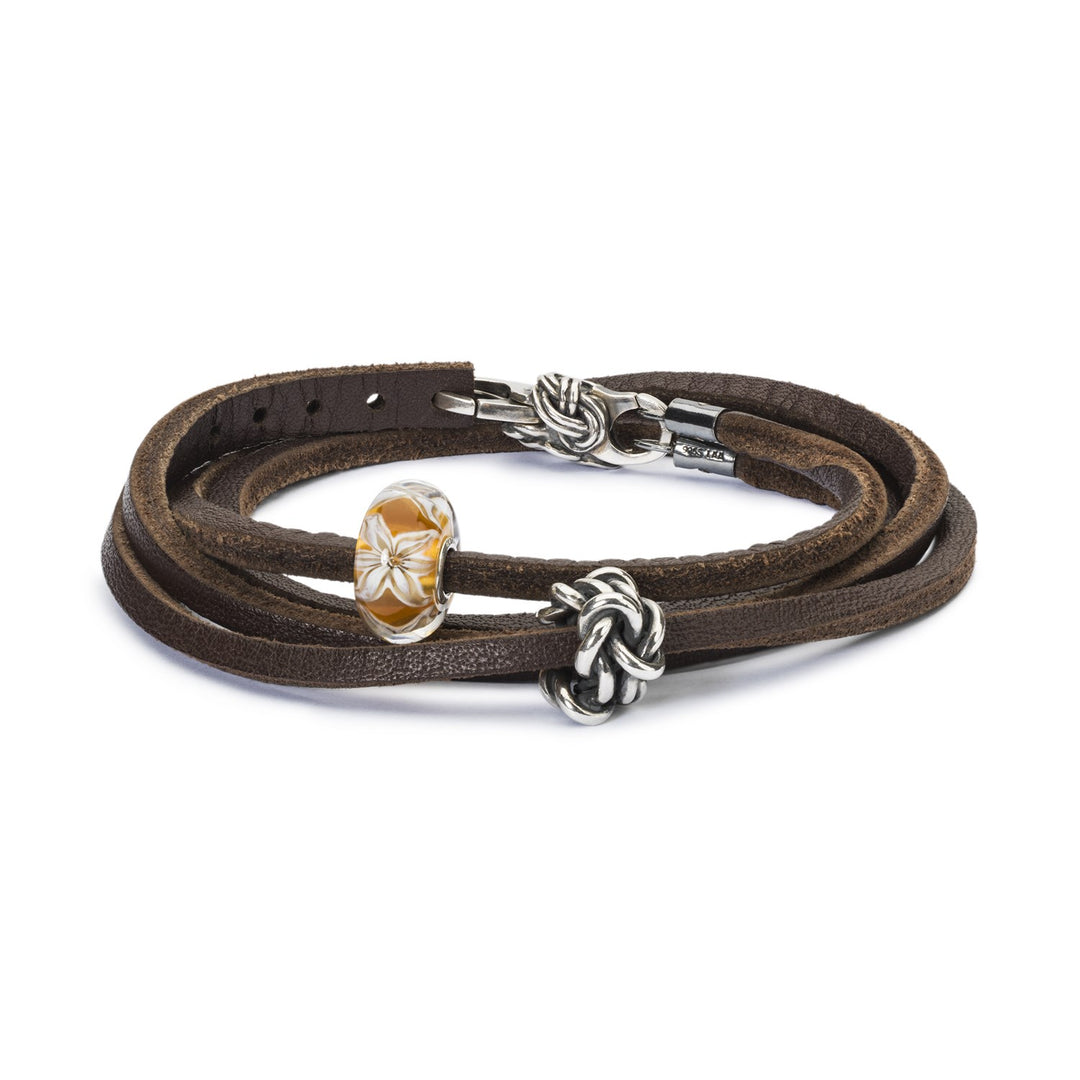 Trollbeads Damen-Armband Leder schwarz - TLEBR-00056