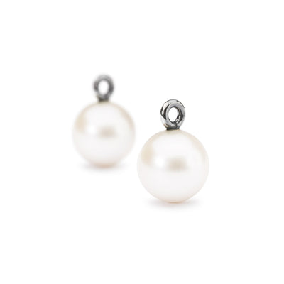 Weiße Perlen rund