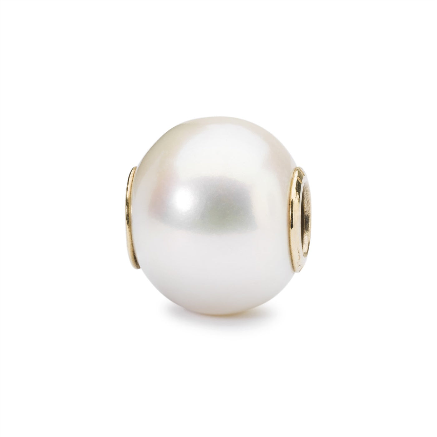 Weiße Perle mit Gold