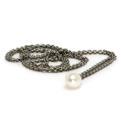 Fantasy Halskette mit weißer Perle