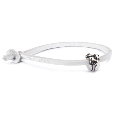 Single Lederarmband, weiß