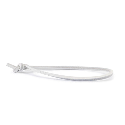 Single Lederarmband, weiß