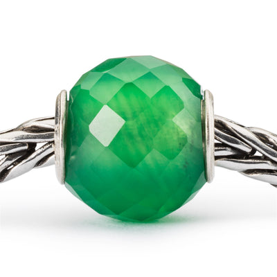 Runder Grüner Onyx, Facettiert
