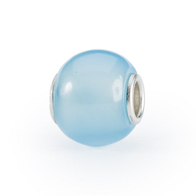 Runder hellblauer Achat
