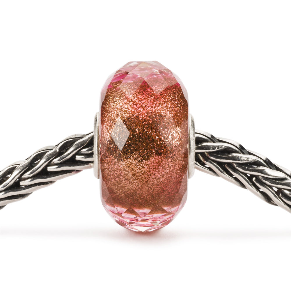 Trollbeads Charm 'Facettierter Blauer Goldstein' – Handgefertigter Glas-Anhänger In Schimmerndem Blau, TGLBE-30054